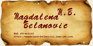 Magdalena Belanović vizit kartica